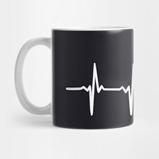 Heartbeat Sailing For Sailors With Sailboat Mug